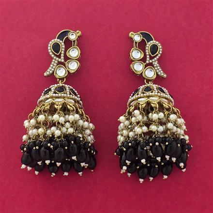Indo Western Jhumki With Mehndi Plating