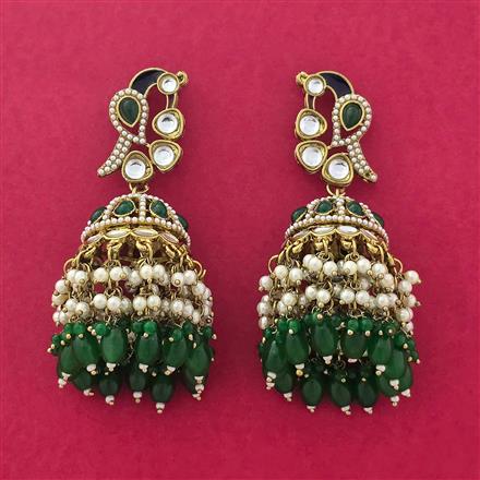 Indo Western Jhumki With Mehndi Plating
