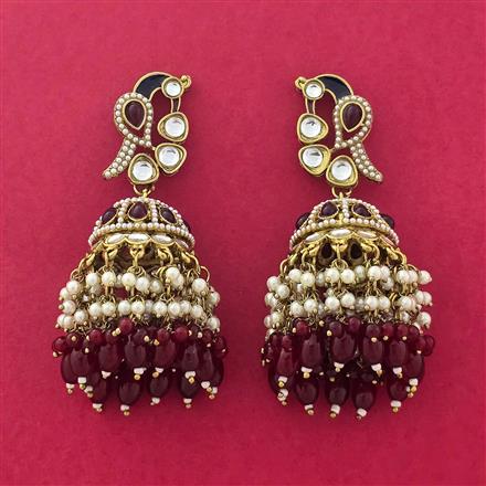 Indo Western Jhumki With Mehndi Plating