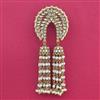 Indo Western Moti Hair Brooch With Mehndi Plating