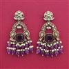 Indo Western Classic Earring With Mehndi Plating