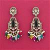 Indo Western Classic Earring With Mehndi Plating