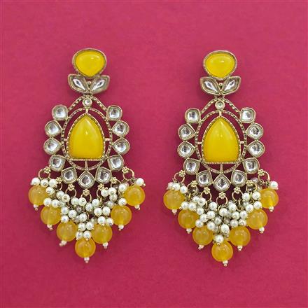 Indo Western Classic Earring With Mehndi Plating
