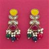 Indo Western Classic Earring With Mehndi Plating