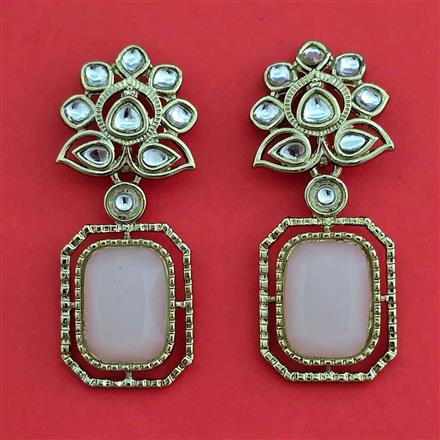 Indo Western Classic Earring With Mehndi Plating