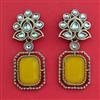 Indo Western Classic Earring With Mehndi Plating