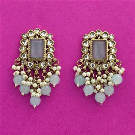 Indo Western Classic Earring With Mehndi Plating