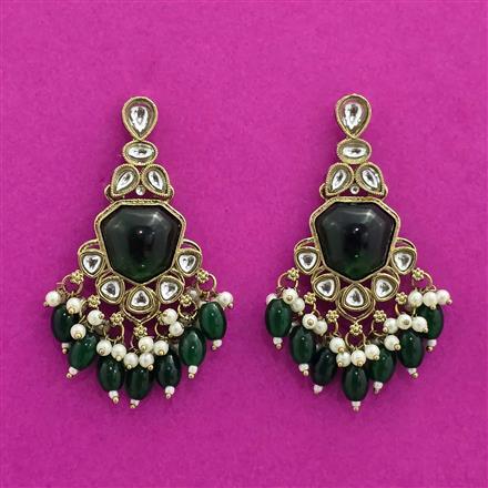 Indo Western Classic Earring With Mehndi Plating