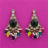 Indo Western Classic Earring With Mehndi Plating