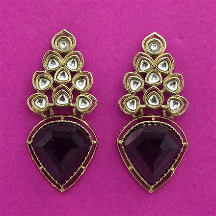 Indo Western Classic Earring With Mehndi Plating