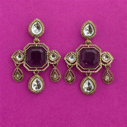 Indo Western Classic Earring With Mehndi Plating