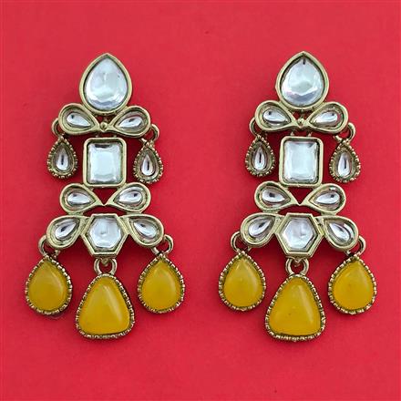 Indo Western Classic Earring With Mehndi Plating