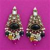 Indo Western Classic Earring With Mehndi Plating