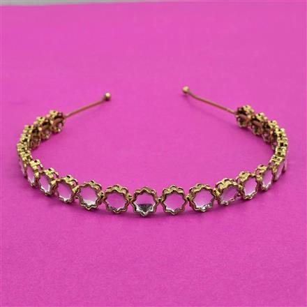 Indo Western Classic Hair Band With Mehndi Plating