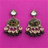 Indo Western Meenakari Earring With Mehndi Plating