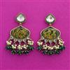 Indo Western Meenakari Earring With Mehndi Plating