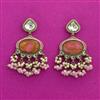 Indo Western Meenakari Earring With Mehndi Plating