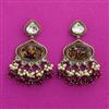Indo Western Meenakari Earring With Mehndi Plating