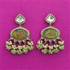Indo Western Meenakari Earring With Mehndi Plating