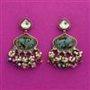 Indo Western Meenakari Earring With Mehndi Plating