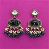 Indo Western Meenakari Earring With Mehndi Plating