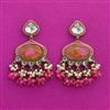 Indo Western Meenakari Earring With Mehndi Plating