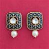 Indo Western Meenakari Earring With Mehndi Plating