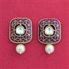 Indo Western Meenakari Earring With Mehndi Plating