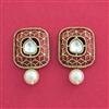 Indo Western Meenakari Earring With Mehndi Plating