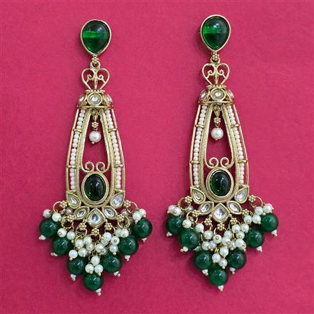 Indo Western Classic Earring With Mehndi Plating