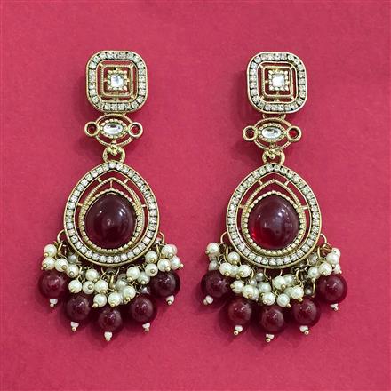 Indo Western Classic Earring With Mehndi Plating