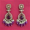 Indo Western Classic Earring With Mehndi Plating