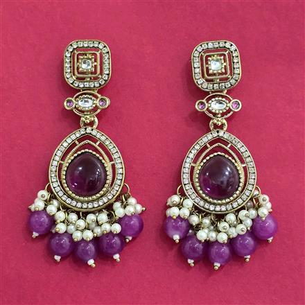 Indo Western Classic Earring With Mehndi Plating