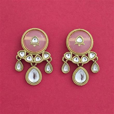 Indo Western Classic Earring With Mehndi Plating