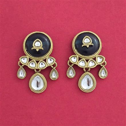 Indo Western Classic Earring With Mehndi Plating