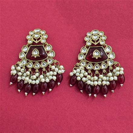 Indo Western Classic Earring With Mehndi Plating
