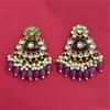 Indo Western Classic Earring With Mehndi Plating