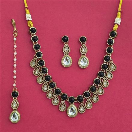 Indo Western Classic Necklace Set With Mehndi Plating