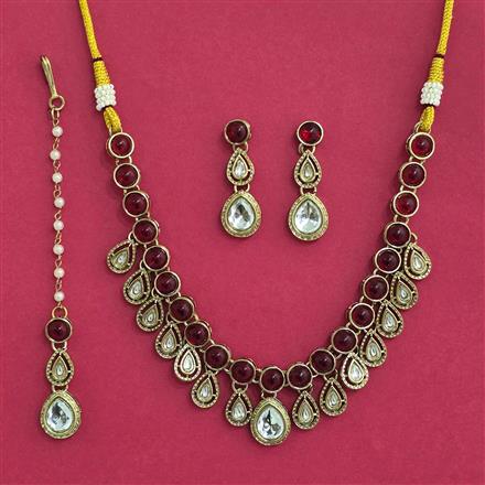 Indo Western Classic Necklace Set With Mehndi Plating