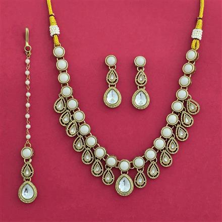 Indo Western Classic Necklace Set With Mehndi Plating