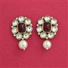 Indo Western Moti Earring With Mehndi Plating