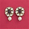 Indo Western Moti Earring With Mehndi Plating