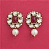 Indo Western Moti Earring With Mehndi Plating