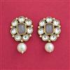 Indo Western Moti Earring With Mehndi Plating