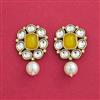 Indo Western Moti Earring With Mehndi Plating