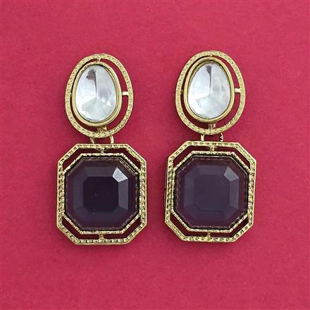 Indo Western Classic Earring With Mehndi Plating
