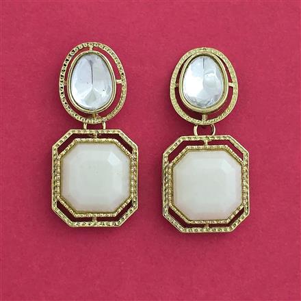 Indo Western Classic Earring With Mehndi Plating
