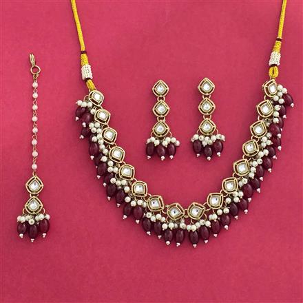 Indo Western Classic Necklace With Mehndi Plating