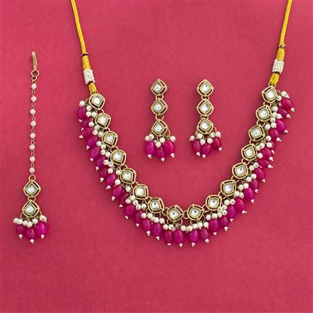 Indo Western Classic Necklace With Mehndi Plating
