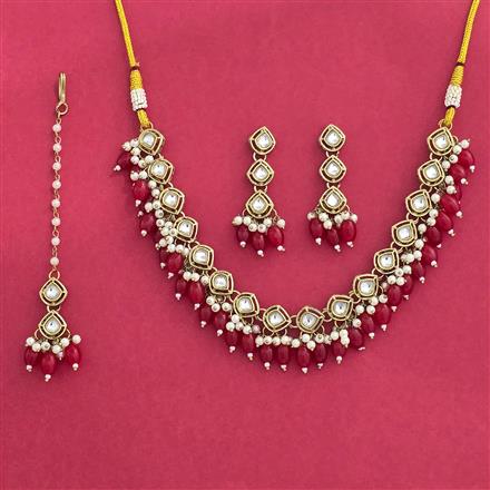 Indo Western Classic Necklace With Mehndi Plating